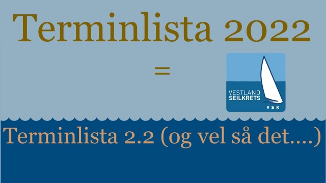 Terminlista for 2022 er klar Terminlista for 2022 er klar